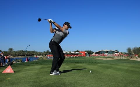 Sergio Garcia of Spain tees off on the ninth during Day Two of the Abu Dhabi HSBC Championship at Abu Dhabi Golf Club on January 17, 2020 in Abu Dhabi, United Arab Emirate - Credit: Getty Images&nbsp;