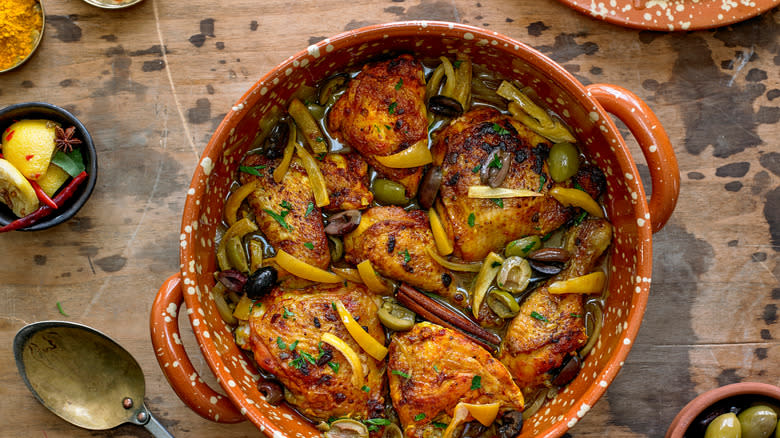 Chicken tagine with preserved lemons