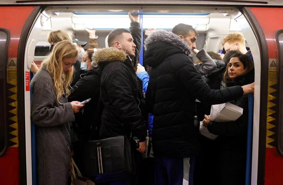 Crowds on the London Underground (AFP via Getty Images)