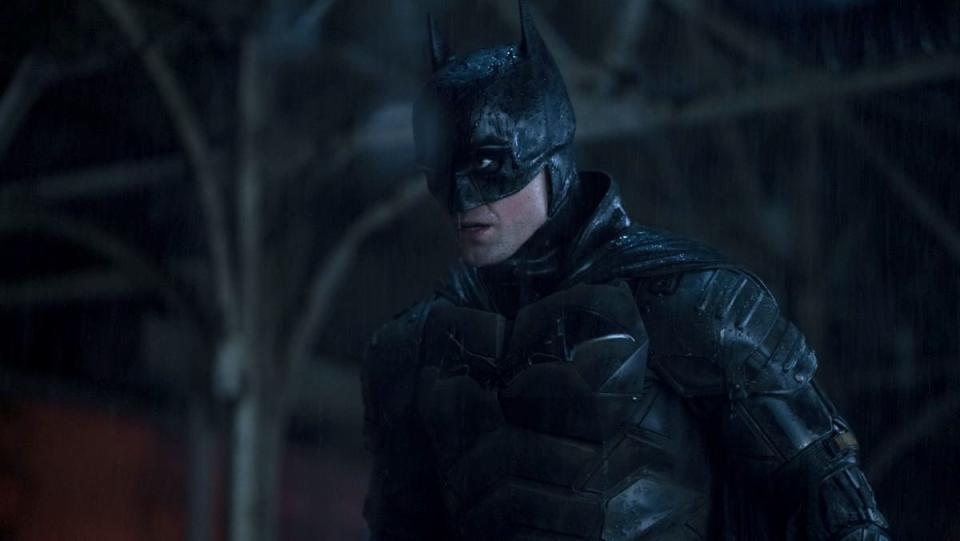 The Batman 2022's Batsuit worn by Robert Pattinson in Matt Reeves movie