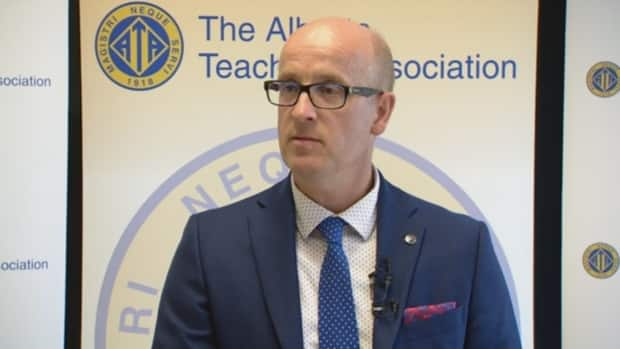 Jason Schilling is the president of the Alberta Teachers' Association. (Trevor Wilson/CBC - image credit)