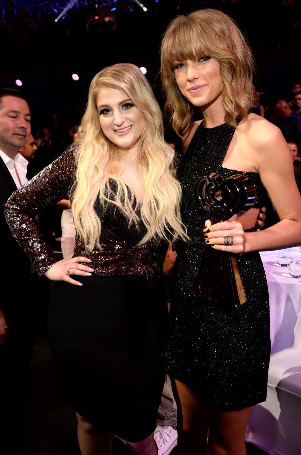 Meghan Trainor and Taylor Swift in 2015 (Getty Images)