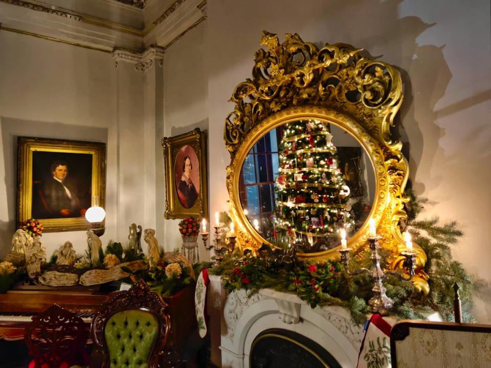 Ward Hall holiday front parlor