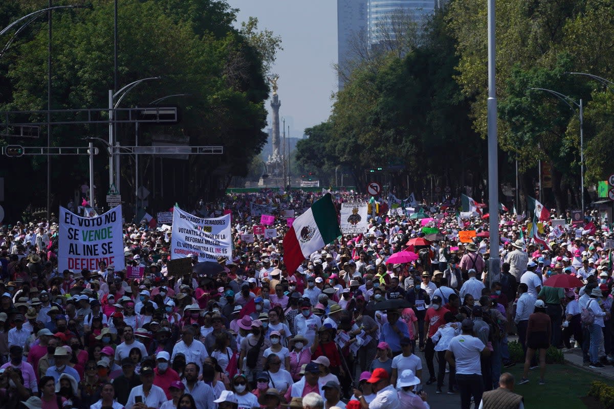 MÉXICO-REFORMA ELECTORAL MARCHA (AP)