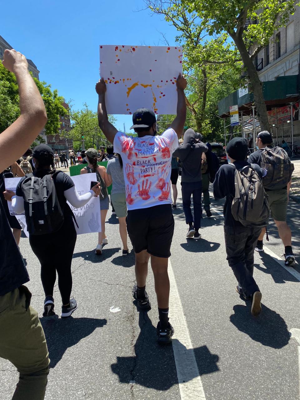 Protesters in New York City in May 2020.