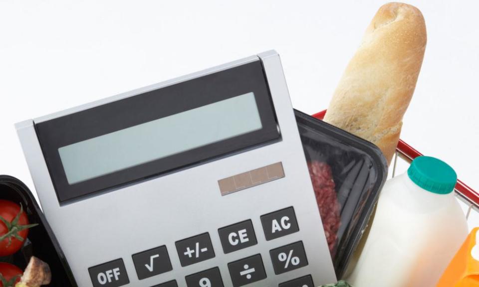 Groceries and calculator