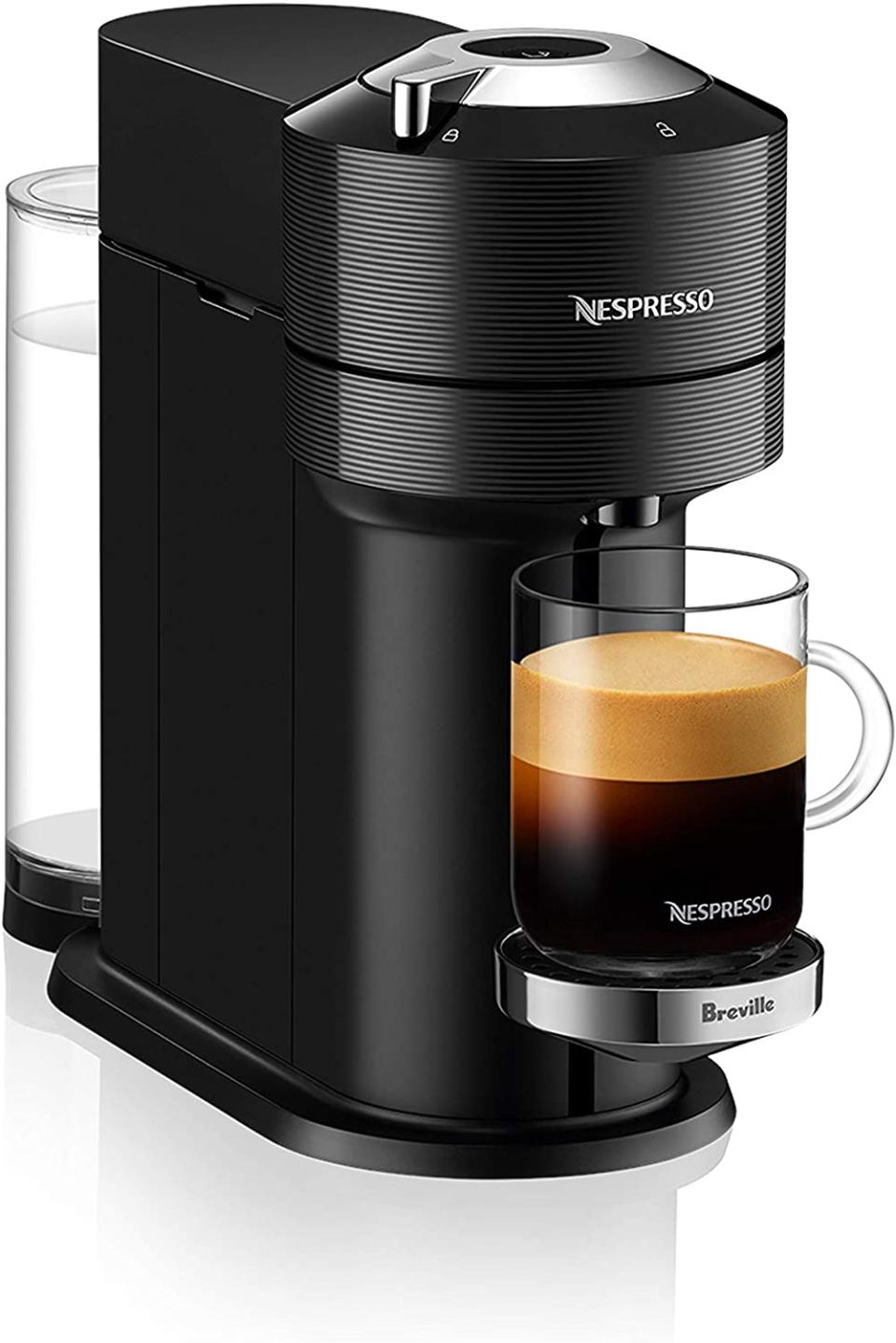 Nespresso by Breville Vertuo Next Classic Black Coffee and Espresso Machine. Image via Amazon.