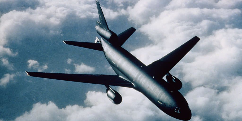 air force airplane in flight