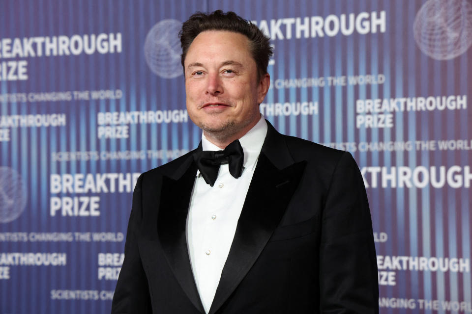 Elon Musk attends the Breakthrough Prize Awards in Los Angeles, California, US, April 13, 2024. REUTERS/Mario Anzuoni