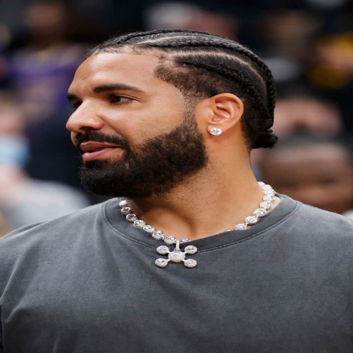 Drake with cornrows
