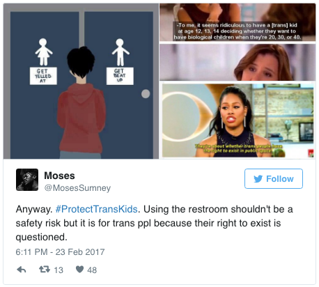Tegan & Sara, Ed Droste, Laura Jane Grace, and more also denounced Trump’s anti-trans bathroom rule.