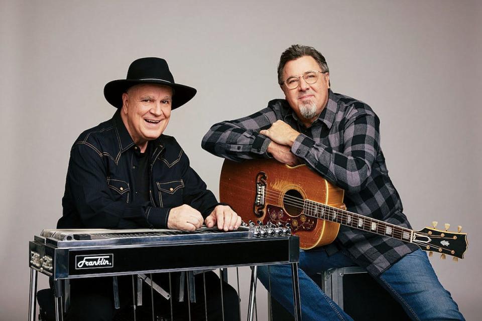 Vince Gill and Paul Franklin, 2023.