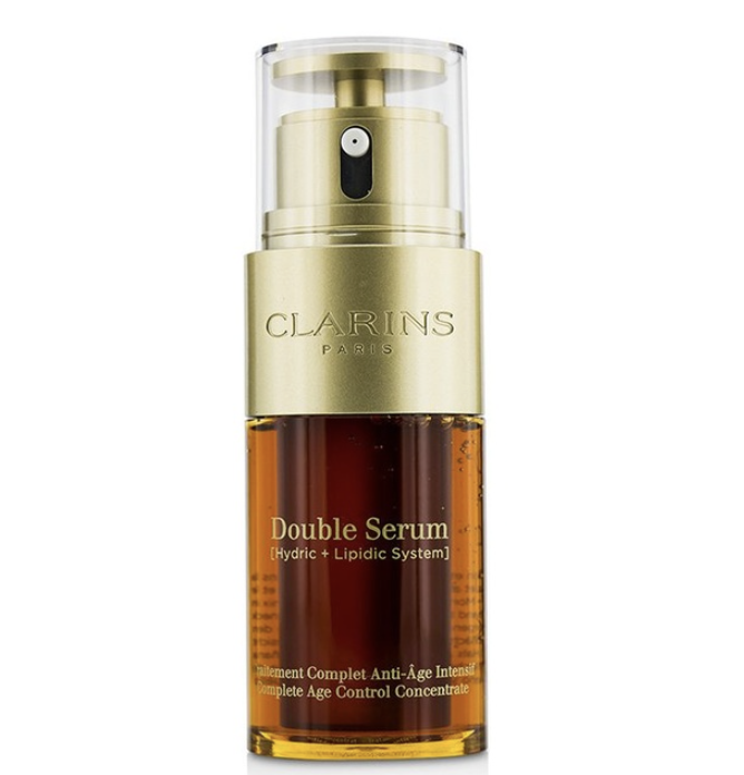 Clarins Double Serum (Hydric + Lipidic System) Complete Age Control Concentrate 30ml. PHOTO: Zalora