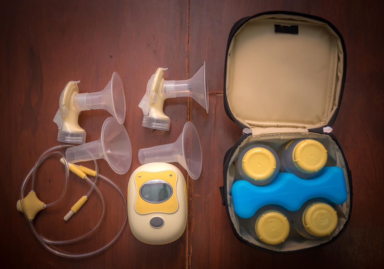 A set of electric breast pumps for a nursing mom. (Photo: Getty Images)