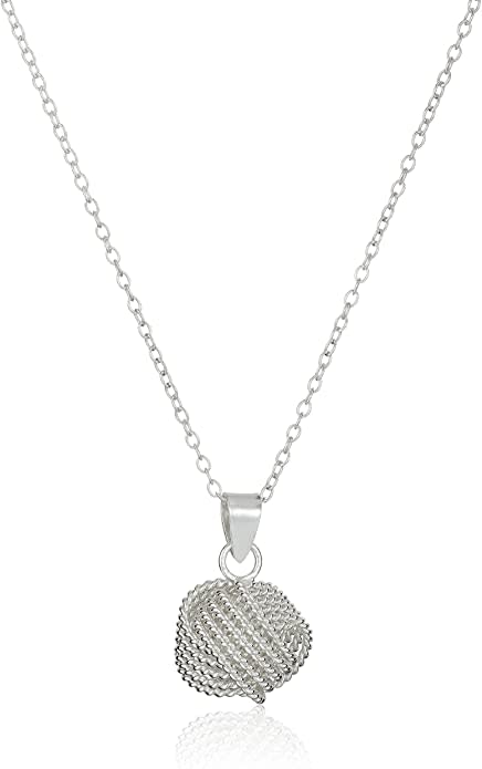 Sterling Silver "Love Knot" Pendant Necklace. Image via Amazon.