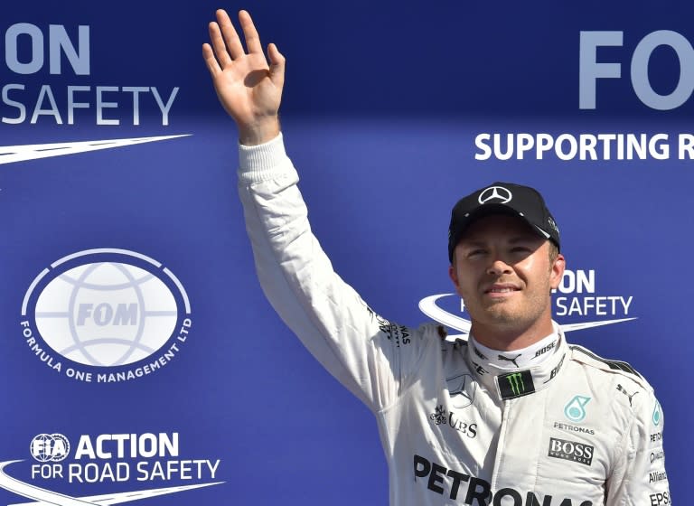 Mercedes AMG Petronas F1 Team's German driver Nico Rosberg man delivered a well-judged performance to complete a hat-trick of poles