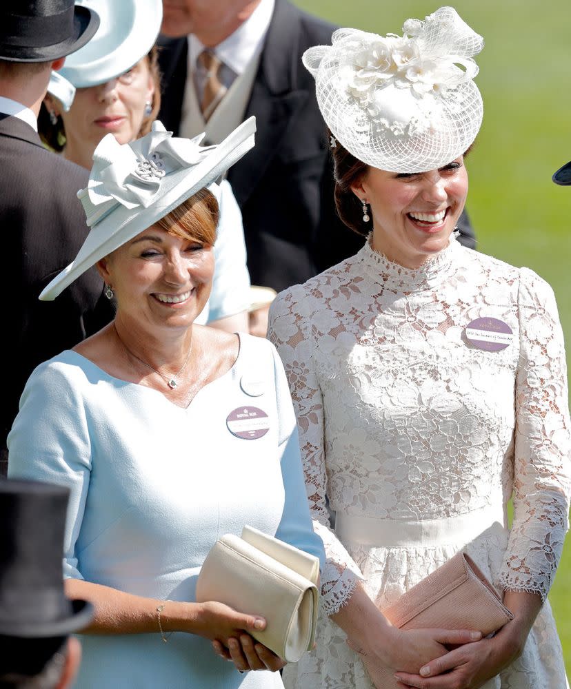 Carole and Kate Middleton at Royal Ascot in 2017.