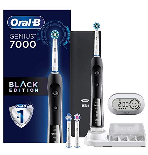 Electric Toothbrush, Oral-B Pro 7000 SmartSeries Black Electronic Power Rechargeable Toothbrush…