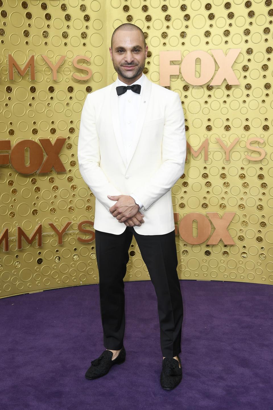 <h1 class="title">Michael Mando in Christian Louboutin shoes and Montblanc jewelry</h1><cite class="credit">Photo: Getty Images</cite>