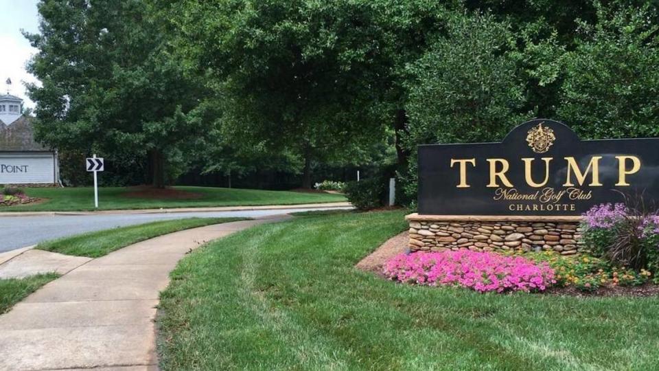 An Observer file photo taken near the entrance to Trump National Golf Club, Charlotte.