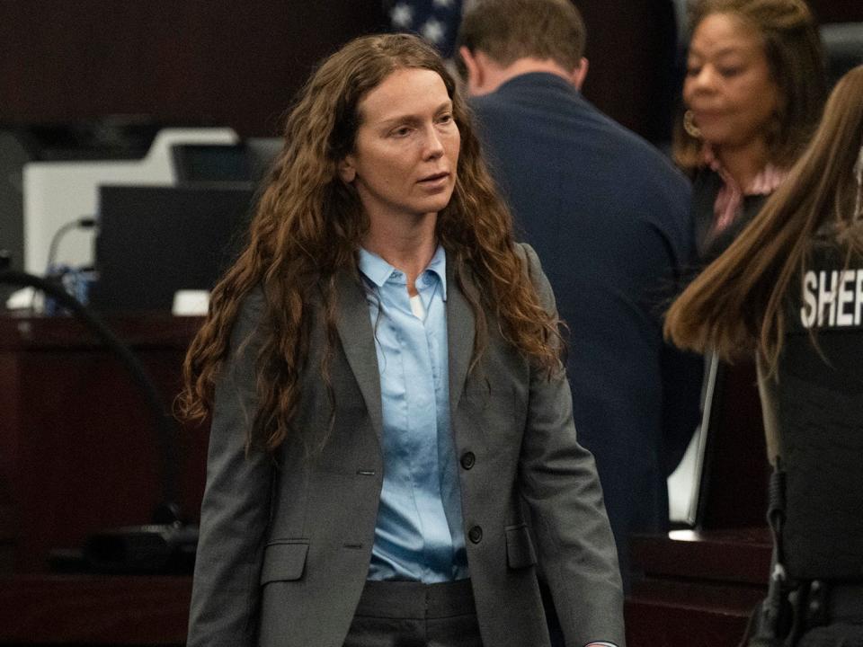 Kaitlin Armstrong leaves the courtroom after receiving a sentence of 90 years in Texas.