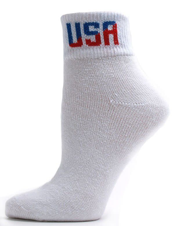 American Made Women's USA Logo Quarter Socks