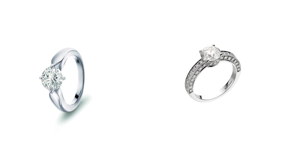 流行婚戒設計:BVLGARI寶格麗DEDICATA A VENEZIA威尼斯系列鑽石婚戒，價格店洽！圖片來源：BVLGARI