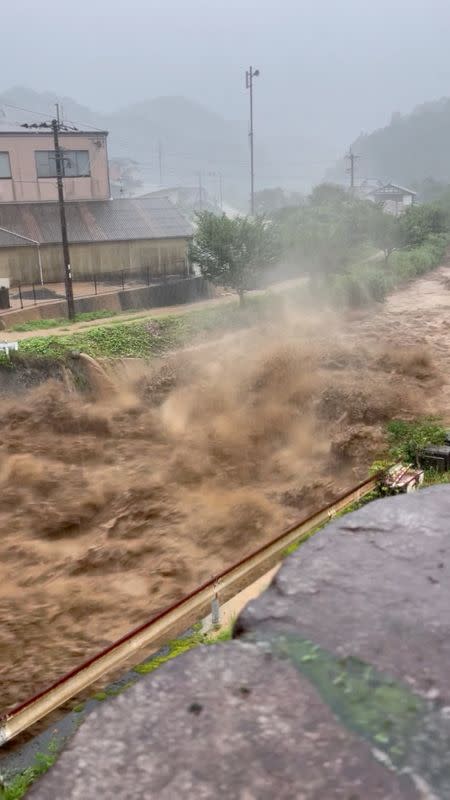 Heavy rain in Fukuoka