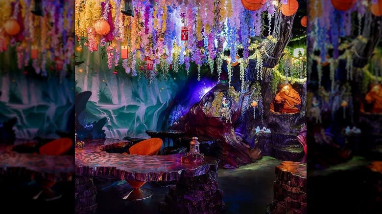 colorful fantasy themed cafe