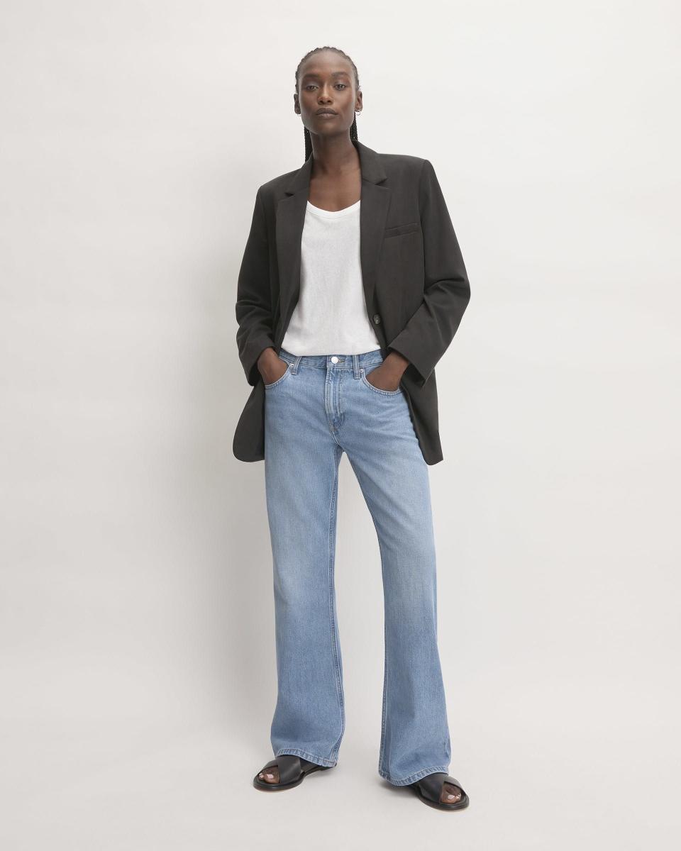 <p><a href="https://go.redirectingat.com?id=74968X1596630&url=https%3A%2F%2Fwww.everlane.com%2Fproducts%2Fwomens-slouch-bootcut-jean-sunkissed-breeze&sref=https%3A%2F%2F" rel="nofollow noopener" target="_blank" data-ylk="slk:Shop Now;elm:context_link;itc:0;sec:content-canvas" class="link ">Shop Now</a></p><p>The Slouch Bootcut Jean</p><p>everlane.com</p><p>$41.00</p>