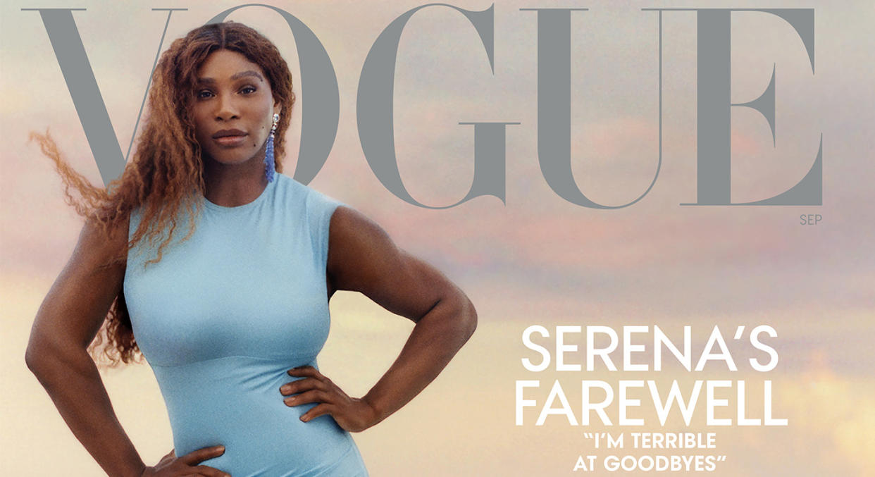 Serena Williams covers Vogue Magazine's September 2022 issue. (Vogue/Luis Alberto Rodriguez)