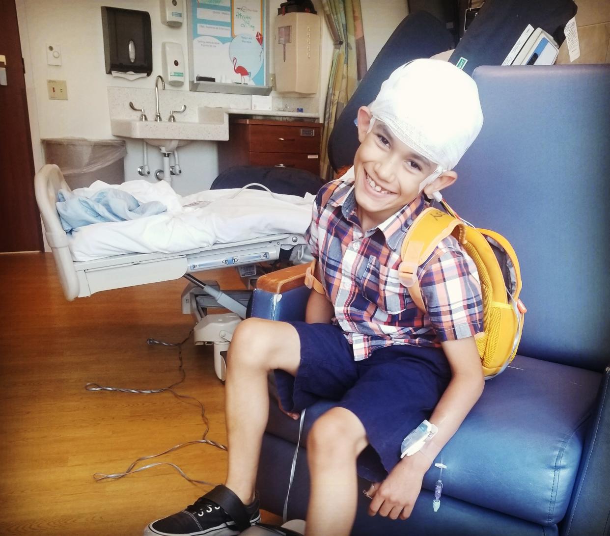 Bennett, the author's son, during a recent hospital visit. (Photo courtesy of Eden Strong)