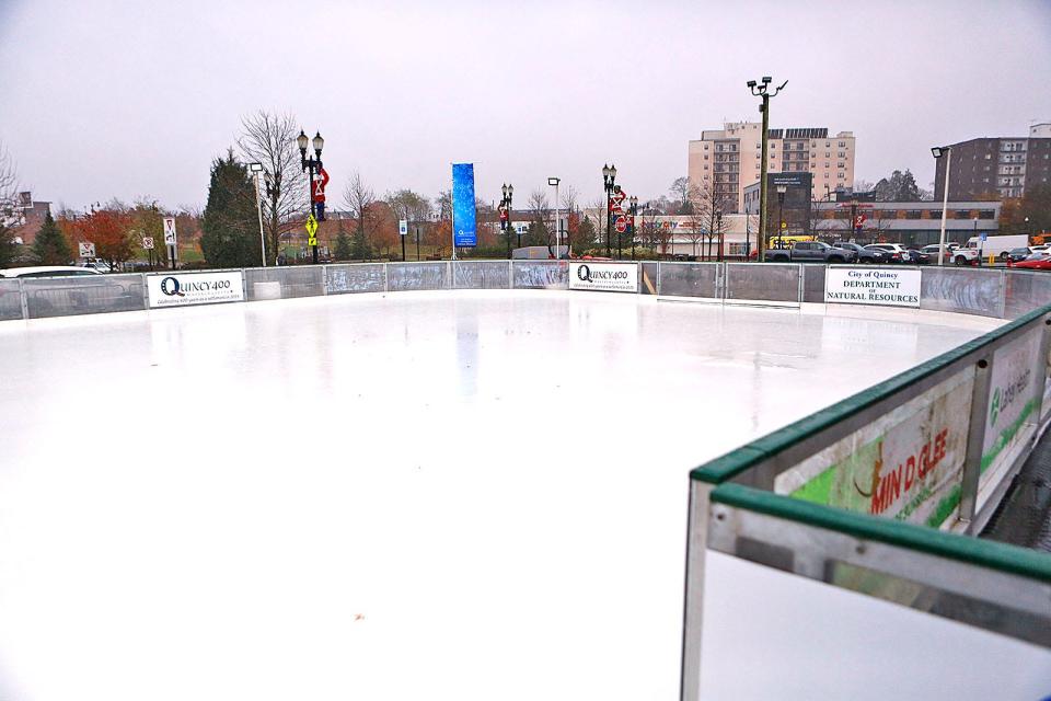 Quincy's new ice rink will open Dec. 1. Skating and skate rentals will be free.