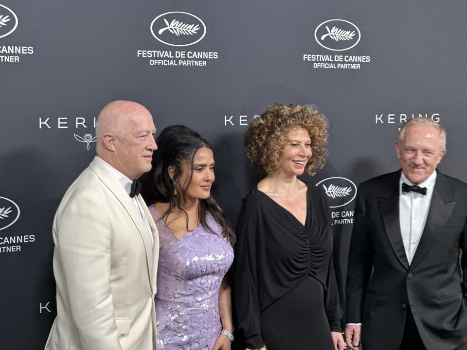 (L-R) Bryan Lourd, Salma Hayek, Donna Langley and Francois-Henri Pinault