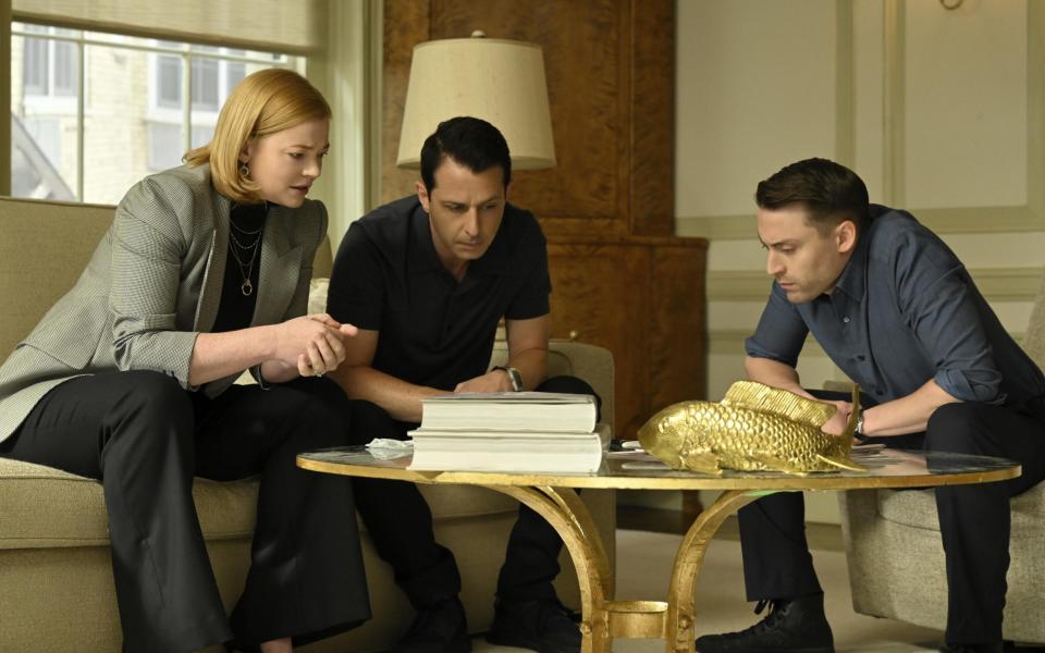 Waystar's future is up for grabs: Sarah Snook, Jeremy Strong and Kieran Culkin - HBO