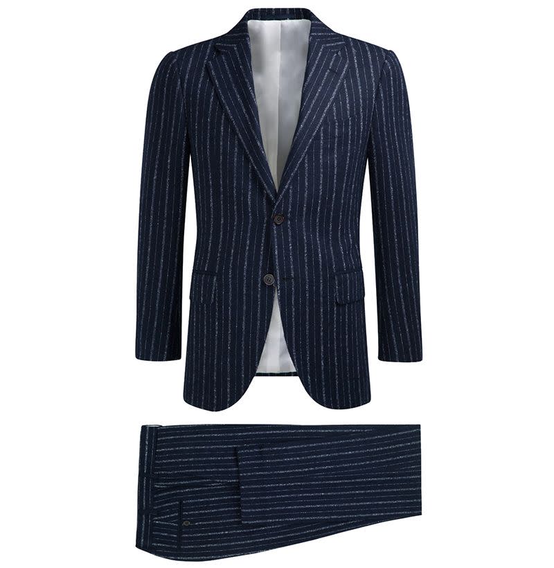 Lazio Navy Striped Suit