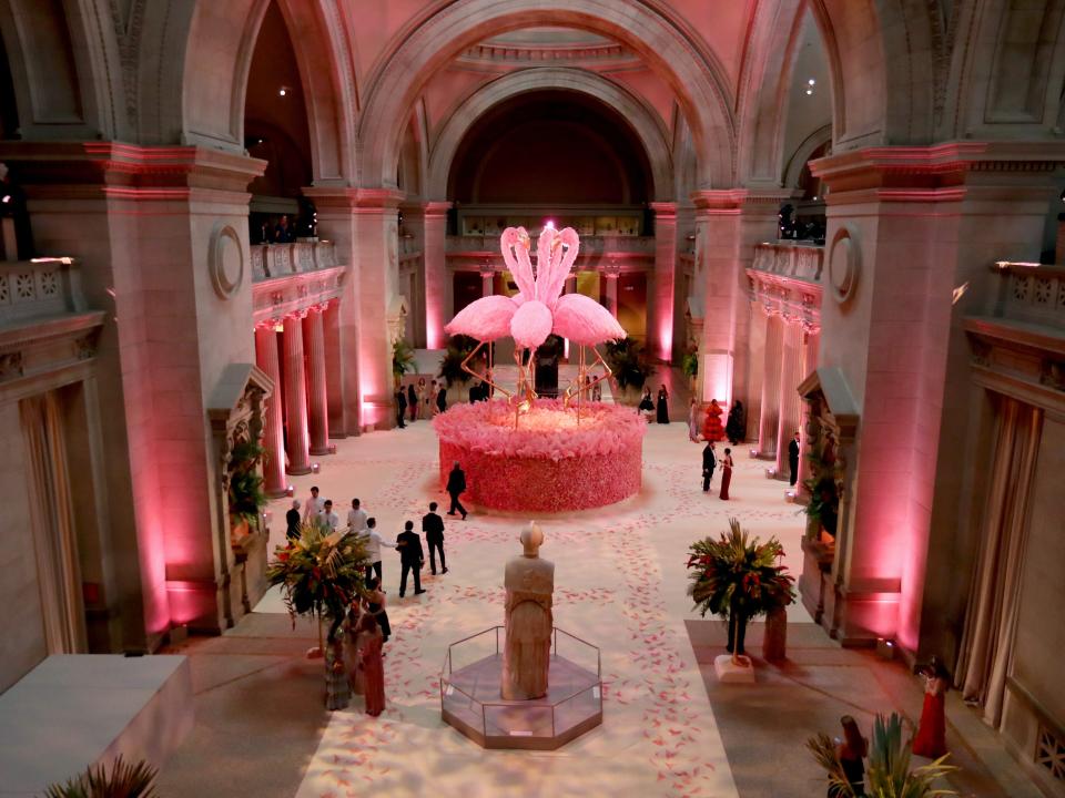 A view of the interior of the 2019 Met Gala.