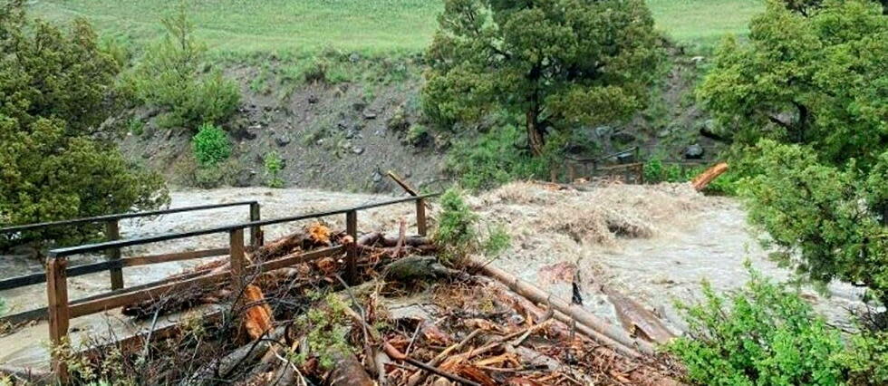 Les inondations dans le parc de Yellowstone ont été dévastatrices lundi 13 juin.
