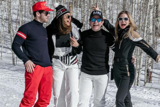 Glam Ski Vacation Celebrity Outfits