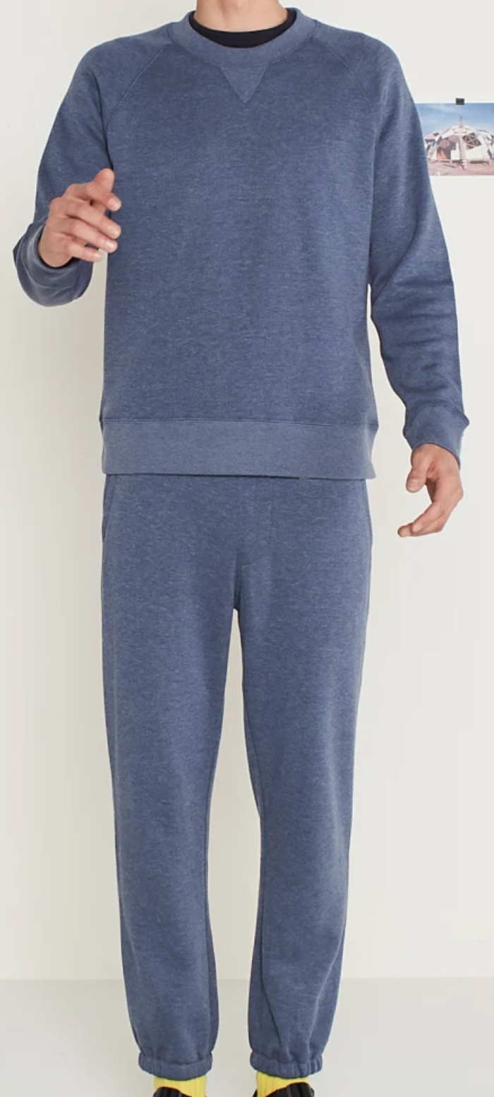 Entireworld Men’s Loop Back Sweatsuit in Vintage Navy