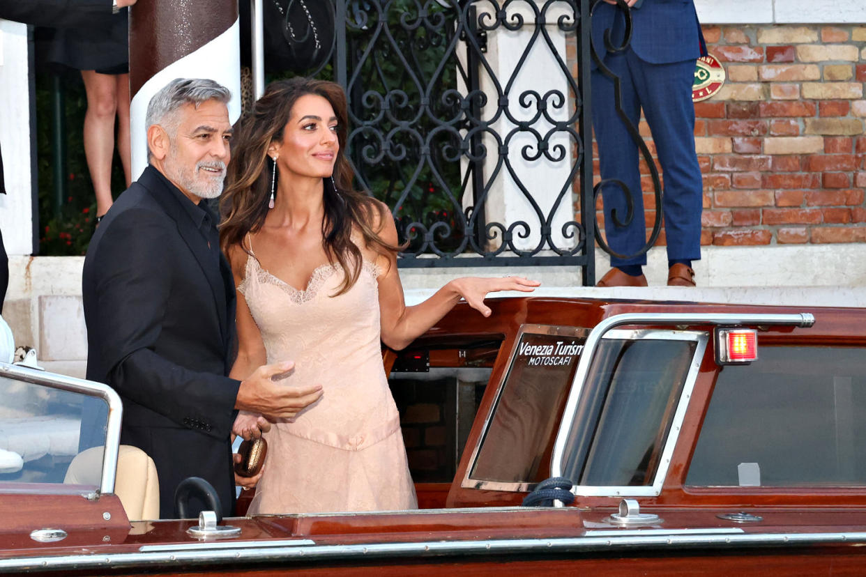 The couple seen in Venice, Italy, on August 31, 2023. (Franco Origlia/GC Images / Franco Origlia/GC Images)