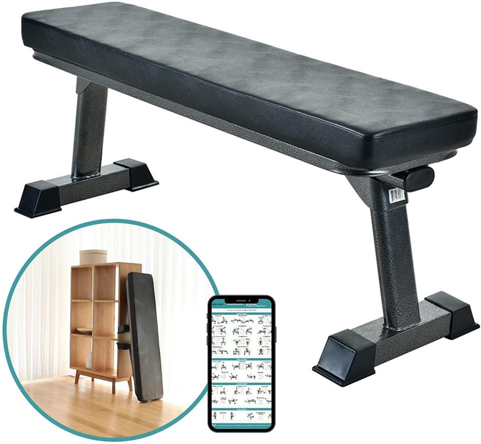 Finer Form foldable flat home weight bench; best home weight bench