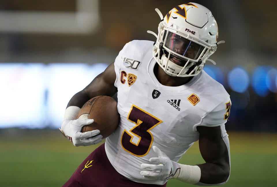 Opposing Pac-12 coaches were stunned that former Arizona State running back Eno Benjamin fell into the seventh round of the 2020 NFL draft. (Photo by Thearon W. Henderson/Getty Images)