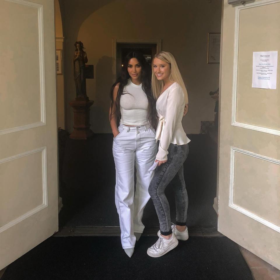 Kim Kardashian and Hannah Jackson in Los Angeles on Aug. 20, 2022. Jackson will deliver remarks at a REFORM Alliance event on Feb. 15, 2023, featuring guests Kim Kardashian, Charli and Dixie D’Amelio, Kendall Jenner, Landon Barker and others.