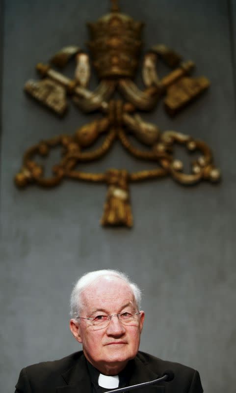 FILE PHOTO: Cardinal Marc Ouellet attends a news conference to announce the canonisation of Fray Junipero Serra at the Vatican