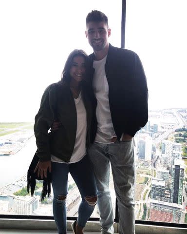 <p>Nick Castellanos Instagram</p> Nick Castellanos with wife Jessica Castellanos in 2017.