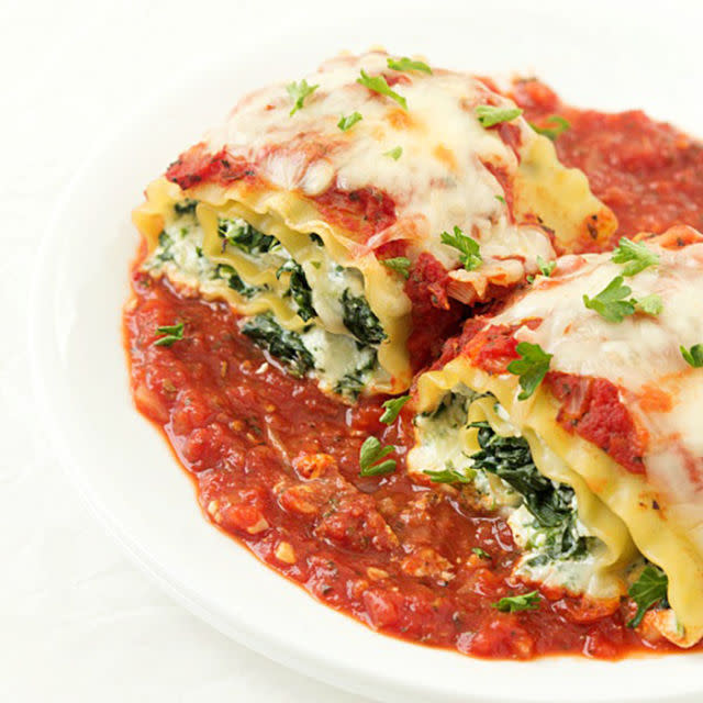 Spinach Lasagna Roll-Ups