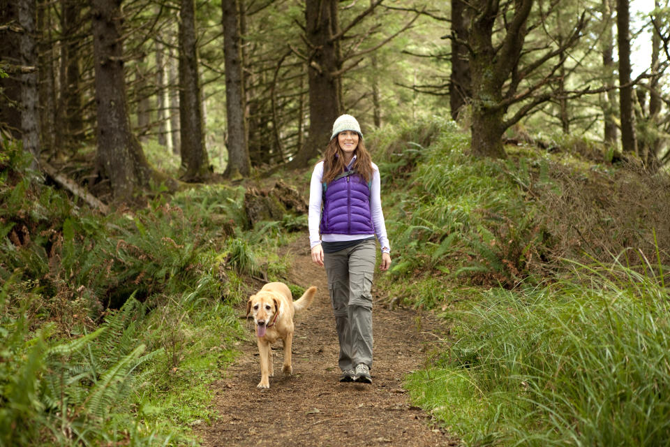 Keep an eye on your pup when you're out on a hike. (Photo via Getty Images)