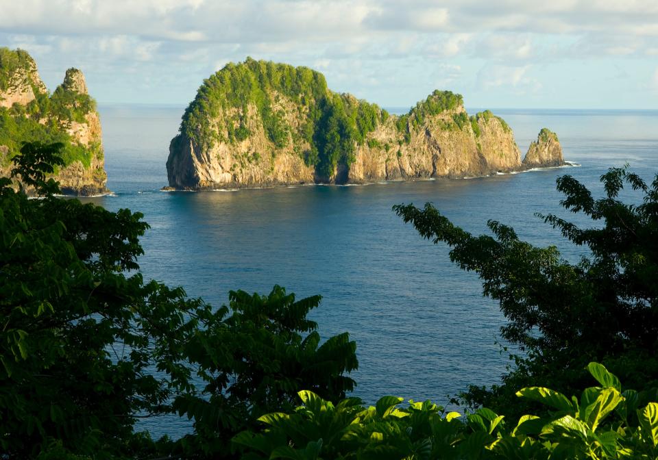 Various species of seabirds nest on Pola Island, off Tutuila.