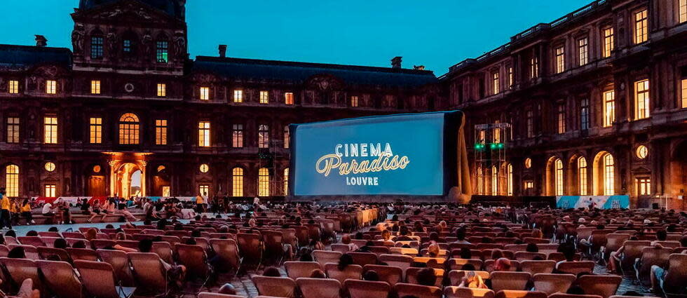 Initié par le groupe MK2 en 2013, le festival Cinéma Paradiso revient du 15 au 18 juillet dans la cour carrée du Louvre.  - Credit: